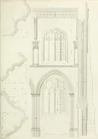 An illustration from Specimens of Gothic architecture; selected from various antient[!] edifices in England: consisting of plans, elevations, sections, and parts at large ... accompanied by historical and descriptive accounts (1823)