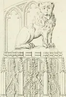 An illustration from Specimens of Gothic architecture; selected from various antient[!] edifices in England: consisting of plans, elevations, sections, and parts at large ... accompanied by historical and descriptive accounts (1823)