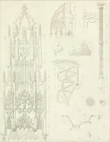An illustration from Specimens of Gothic architecture; selected from various antient[!] edifices in England: consisting of plans, elevations, sections, and parts at large ... accompanied by historical and descriptive accounts (1823)