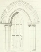 An illustration from Specimens of Gothic architecture; selected from various antient[!] edifices in England: consisting of plans, elevations, sections, and parts at large ... accompanied by historical and descriptive accounts (1823)