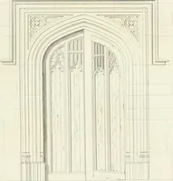 An illustration from Specimens of Gothic architecture; selected from various antient[!] edifices in England: consisting of plans, elevations, sections, and parts at large ... accompanied by historical and descriptive accounts (1823)