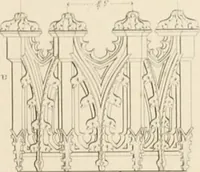 An illustration from Specimens of Gothic architecture; selected from various ancient edifices in England: consisting of plans, elevations, sections, and parts at large .. (1825)
