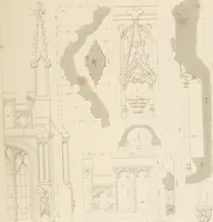 An illustration from Specimens of Gothic architecture; selected from various ancient edifices in England: consisting of plans, elevations, sections, and parts at large .. (1825)