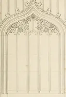 An illustration from Specimens of Gothic architecture; selected from various ancient edifices in England: consisting of plans, elevations, sections, and parts at large .. (1825)