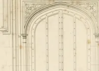 An illustration from Specimens of Gothic architecture; selected from various ancient edifices in England: consisting of plans, elevations, sections, and parts at large .. (1825)