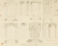 An illustration from Specimens of Gothic architecture; selected from various ancient edifices in England: consisting of plans, elevations, sections, and parts at large .. (1825)