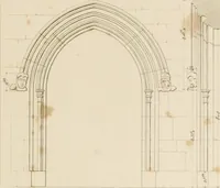 An illustration from Specimens of Gothic architecture; selected from various ancient edifices in England: consisting of plans, elevations, sections, and parts at large .. (1825)