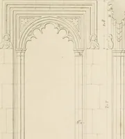 An illustration from Specimens of Gothic architecture; selected from various ancient edifices in England: consisting of plans, elevations, sections, and parts at large .. (1825)