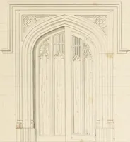 An illustration from Specimens of Gothic architecture; selected from various ancient edifices in England: consisting of plans, elevations, sections, and parts at large .. (1825)