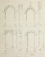Picture 9 of 60 from Specimens of Gothic architecture : selected from various ancient edifices in England : consisting of plans, elevations, sections, and parts at large, calculated to exemplify the various styles, and the practical construction of this admired class of architecture (1825), leaf 102