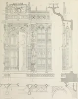 An illustration from Specimens of Gothic architecture : selected from various ancient edifices in England : consisting of plans, elevations, sections, and parts at large, calculated to exemplify the various styles, and the practical construction of this admired class of architecture (1825)