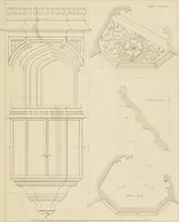 An illustration from Specimens of Gothic architecture; selected from various ancient edifices in England: consisting of plans, elevations, sections, and parts at large .. (1825)