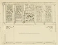 An illustration from Specimens of Gothic architecture; selected from various ancient edifices in England: consisting of plans, elevations, sections, and parts at large .. (1825)