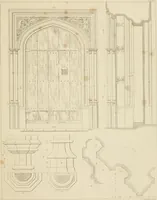 An illustration from Specimens of Gothic architecture; selected from various ancient edifices in England: consisting of plans, elevations, sections, and parts at large .. (1825)