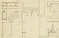An illustration from Specimens of Gothic architecture; selected from various ancient edifices in England: consisting of plans, elevations, sections, and parts at large .. (1825)