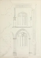 An illustration from Specimens of Gothic architecture : selected from various ancient edifices in England : consisting of plans, elevations, sections, and parts at large, calculated to exemplify the various styles, and the practical construction of this admired class of architecture (1825)