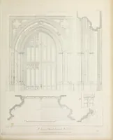 An illustration from Specimens of Gothic architecture : selected from various ancient edifices in England : consisting of plans, elevations, sections, and parts at large, calculated to exemplify the various styles, and the practical construction of this admired class of architecture (1825)