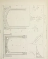 An illustration from Specimens of Gothic architecture : selected from various ancient edifices in England : consisting of plans, elevations, sections, and parts at large, calculated to exemplify the various styles, and the practical construction of this admired class of architecture (1825)