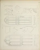 An illustration from Specimens of Gothic architecture : selected from various ancient edifices in England : consisting of plans, elevations, sections, and parts at large, calculated to exemplify the various styles, and the practical construction of this admired class of architecture (1825)