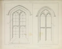 An illustration from Specimens of Gothic architecture : selected from various ancient edifices in England : consisting of plans, elevations, sections, and parts at large, calculated to exemplify the various styles, and the practical construction of this admired class of architecture (1825)