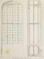 An illustration from Specimens of Gothic architecture : selected from various ancient edifices in England : consisting of plans, elevations, sections, and parts at large, calculated to exemplify the various styles, and the practical construction of this admired class of architecture (1825)