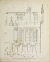 An illustration from Specimens of Gothic architecture : selected from various ancient edifices in England : consisting of plans, elevations, sections, and parts at large, calculated to exemplify the various styles, and the practical construction of this admired class of architecture (1825)