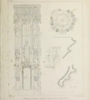 An illustration from Specimens of Gothic architecture : selected from various ancient edifices in England : consisting of plans, elevations, sections, and parts at large, calculated to exemplify the various styles, and the practical construction of this admired class of architecture (1825)