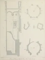 An illustration from Specimens of Gothic architecture : selected from various ancient edifices in England : consisting of plans, elevations, sections, and parts at large, calculated to exemplify the various styles, and the practical construction of this admired class of architecture (1825)