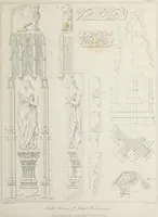Picture 37 of 53 from Specimens of Gothic architecture : selected from various ancient edifices in England : consisting of plans, elevations, sections, and parts at large, calculated to exemplify the various styles, and the practical construction of this admired class of architecture (1825), leaf 208