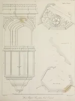 An illustration from Specimens of Gothic architecture : selected from various ancient edifices in England : consisting of plans, elevations, sections, and parts at large, calculated to exemplify the various styles, and the practical construction of this admired class of architecture (1825)