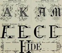 An illustration from Specimens of type, borders, ornaments, brass rules and cuts, etc. : catalogue of printing machinery and materials, wood goods, etc (1897)