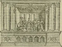 An illustration from Spectaculorvm in svsceptione Philippi hisp. prin. divi Caroli V. cæs. f. an. M.D.XLIX, Antverpiæ æditorvm, mirificvs apparatvs (1550)