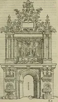 An illustration from Spectaculorvm in svsceptione Philippi hisp. prin. divi Caroli V. cæs. f. an. M.D.XLIX, Antverpiæ æditorvm, mirificvs apparatvs (1550)