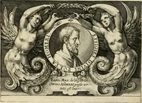An illustration from Speculum heroicum principis omnium temporum poëtarum Homeri : id est, argumenta xxiiij librorum Iliados in quibus veri principis imago poëticè, elegantissime exprimitur = les XXIIII livres d'Homere reduict en tables demonstratives figurées (1613)