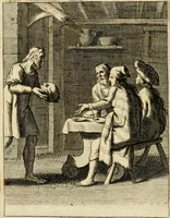 An illustration from Speculum peccatorum aspirantium ad solidam vitae emendationem, siue, Admiranda S. Augustini conversio : historica eiusdem narratione, discursibus moralibus, et emblematis adornata : cum indice concionum per quatuor octauas eiusdem diui et dominicos dies (1637)