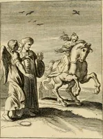 An illustration from Speculum peccatorum aspirantium ad solidam vitae emendationem, siue, Admiranda S. Augustini conversio : historica eiusdem narratione, discursibus moralibus, et emblematis adornata : cum indice concionum per quatuor octauas eiusdem diui et dominicos dies (1637)