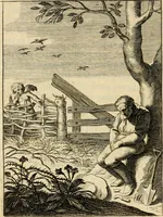 An illustration from Speculum peccatorum aspirantium ad solidam vitae emendationem, siue, Admiranda S. Augustini conversio : historica eiusdem narratione, discursibus moralibus, et emblematis adornata : cum indice concionum per quatuor octauas eiusdem diui et dominicos dies (1637)