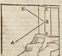 An illustration from Sphaera mundi, seu, Cosmographia demonstratiua, ac facili methodo tradita : in qua totius mundi fabrica, vna cum nouis, Tychonis, Kepleri, Galilaei, aliorumq́; astronomorum adinuentis continentur : accessere I. Breuis introductio ad geographiam. II. Apparatus ad mathematicarum studium. III. Echometria, idest geometrica tractatio de echo. IV. Nouum instrumentum ad horologia describenda : opus posthumum : correcta à multis mendis, quibus scatebat (1653)