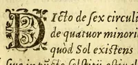 Picture 13 of 54 from Sphæra Ioannis de Sacrobosco, emendata. : Eliæ Vineti Santonis scholia in eandem sphæram, ab ipso auctore restituta. : Adiunximus huic libro compendium in sphæram, per Pierium Valerianum Bellunensem. : Et Petri Nonii Salaciensis demonstrationem eorum, quæ in extremo capite de climatibus Sacroboscius scribit de inæquali climatum latitudine, eodem Vineto interprete (1584), leaf 42