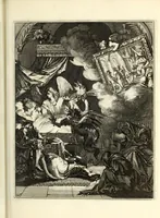 An illustration from Spiegel om wel te sterven : aanwyzende met beeltenissen van het Lyden onses zaligmaakers Jesu Christi : alles wat een zieke moet doen om gelukkig te sterven ... : door den vader David De La Vigne, Recolet (1694)