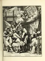 Picture 19 of 29 from Spiegel om wel te sterven : aanwyzende met beeltenissen van het Lyden onses zaligmaakers Jesu Christi : alles wat een zieke moet doen om gelukkig te sterven ... : door den vader David De La Vigne, Recolet (1694), leaf 75
