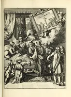 Picture 25 of 29 from Spiegel om wel te sterven : aanwyzende met beeltenissen van het Lyden onses zaligmaakers Jesu Christi : alles wat een zieke moet doen om gelukkig te sterven ... : door den vader David De La Vigne, Recolet (1694), leaf 91