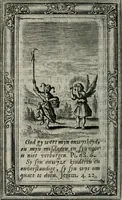 An illustration from Spiegel sonder bedrogh ofte kenisse syns selfs : vor oogen gestelt aen alle deught-minnende persoonen (1733)