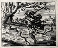 An illustration from Spiegel van den ouden ende nieuvven tijdt : bestaende uyt spreeck-woorden ende sinne-spreucken, ontleent van de voorige ende jegenwoordige eeuwe, verlustiget door menigte van sinne-beelden, met gedichten en prenten daer op passende (1633)