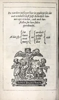 An illustration from Spiegel van den ouden ende nieuvven tijdt : bestaende uyt spreeck-woorden ende sinne-spreucken, ontleent van de voorige ende jegenwoordige eeuwe, verlustiget door menigte van sinne-beelden, met gedichten en prenten daer op passende (1633)