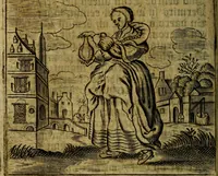 Picture 28 of 87 from Spiegel van den Ouden en Nieuwen Tydt, : bestaande uyt spreekwoorden, ontleent van de voorige en jegenwoordige eeuwe, verlustiget door meenigte van sinnebeelden, met gedichten en prenten daar op passende. : Vermeerdert met groote meenigte van spreekwoorden, door geheel het werk, met byvoeginge van nieuwe platen eu gedichten : alles in de nederlandsche tale ten gerieve van de liefhebbers der zelver, (1690), leaf 107