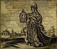 Picture 37 of 87 from Spiegel van den Ouden en Nieuwen Tydt, : bestaande uyt spreekwoorden, ontleent van de voorige en jegenwoordige eeuwe, verlustiget door meenigte van sinnebeelden, met gedichten en prenten daar op passende. : Vermeerdert met groote meenigte van spreekwoorden, door geheel het werk, met byvoeginge van nieuwe platen eu gedichten : alles in de nederlandsche tale ten gerieve van de liefhebbers der zelver, (1690), leaf 130