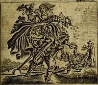 Picture 40 of 87 from Spiegel van den Ouden en Nieuwen Tydt, : bestaande uyt spreekwoorden, ontleent van de voorige en jegenwoordige eeuwe, verlustiget door meenigte van sinnebeelden, met gedichten en prenten daar op passende. : Vermeerdert met groote meenigte van spreekwoorden, door geheel het werk, met byvoeginge van nieuwe platen eu gedichten : alles in de nederlandsche tale ten gerieve van de liefhebbers der zelver, (1690), leaf 166