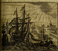 Picture 56 of 87 from Spiegel van den Ouden en Nieuwen Tydt, : bestaande uyt spreekwoorden, ontleent van de voorige en jegenwoordige eeuwe, verlustiget door meenigte van sinnebeelden, met gedichten en prenten daar op passende. : Vermeerdert met groote meenigte van spreekwoorden, door geheel het werk, met byvoeginge van nieuwe platen eu gedichten : alles in de nederlandsche tale ten gerieve van de liefhebbers der zelver, (1690), leaf 238