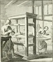 Picture 80 of 100 from Spiegel van 't menschelyk bedryf : vertonende hondert-verscheyde ambagten zeer konstig afgebeeld en met zeer zinryke spreuken en stigtelyke versen verrykt (1694), leaf 168